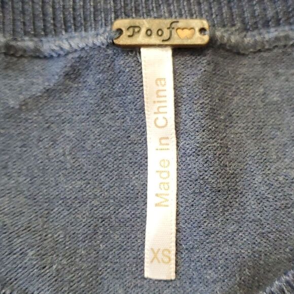 Sweater by Poof Xsmall. Gray and pink striped. Very good used condition. - Picture 6 of 8